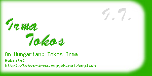 irma tokos business card